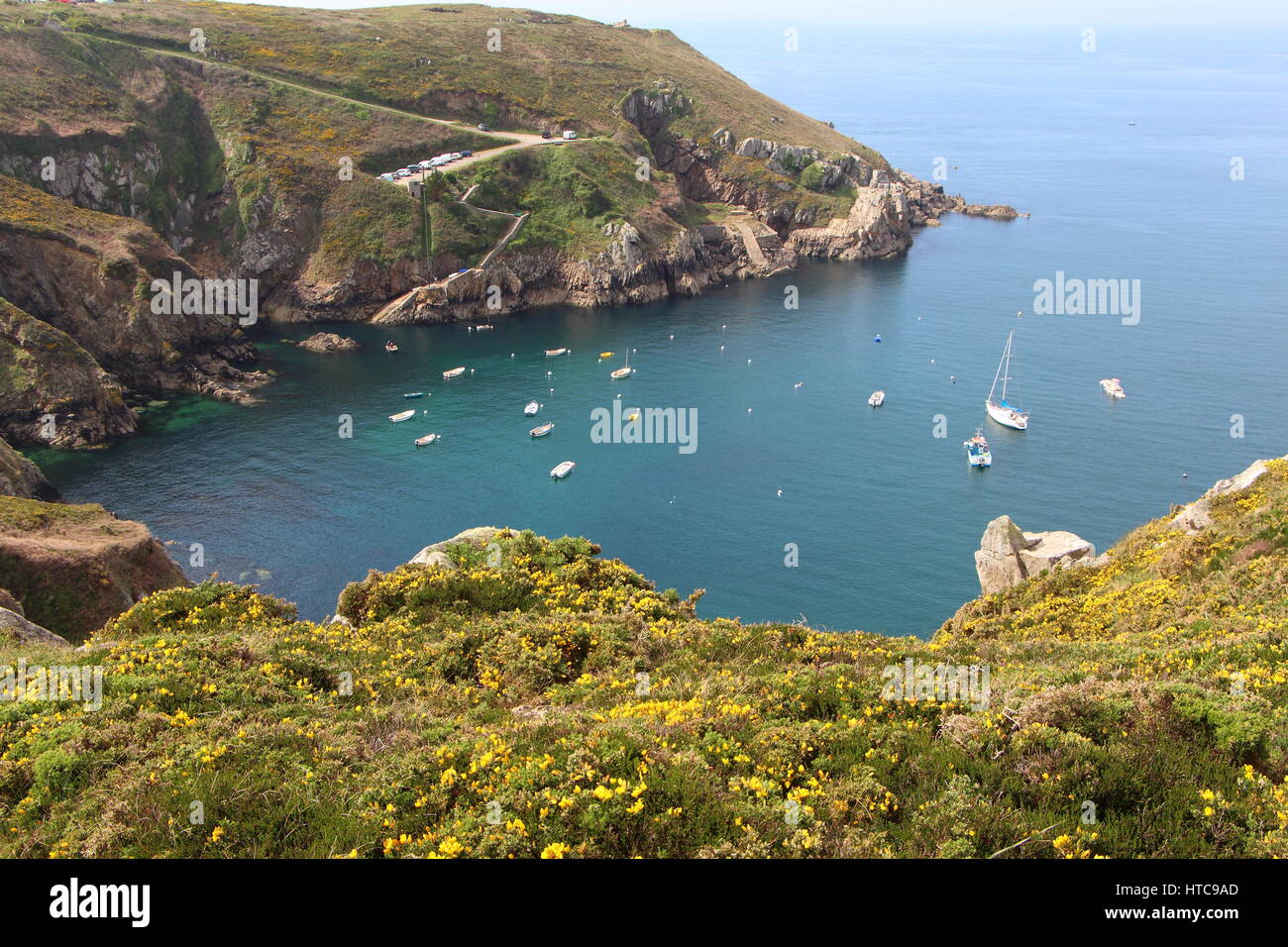 Porto Brezellec in Cleden Cap Sizun Foto Stock