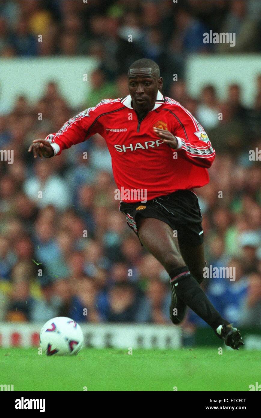 ANDY COLE MANCHESTER UNITED FC 08 Agosto 1999 Foto Stock