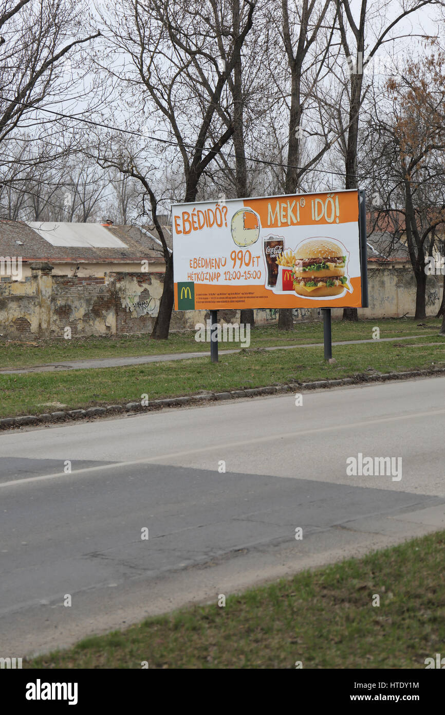 McDonalds sign in Ungheria Foto Stock