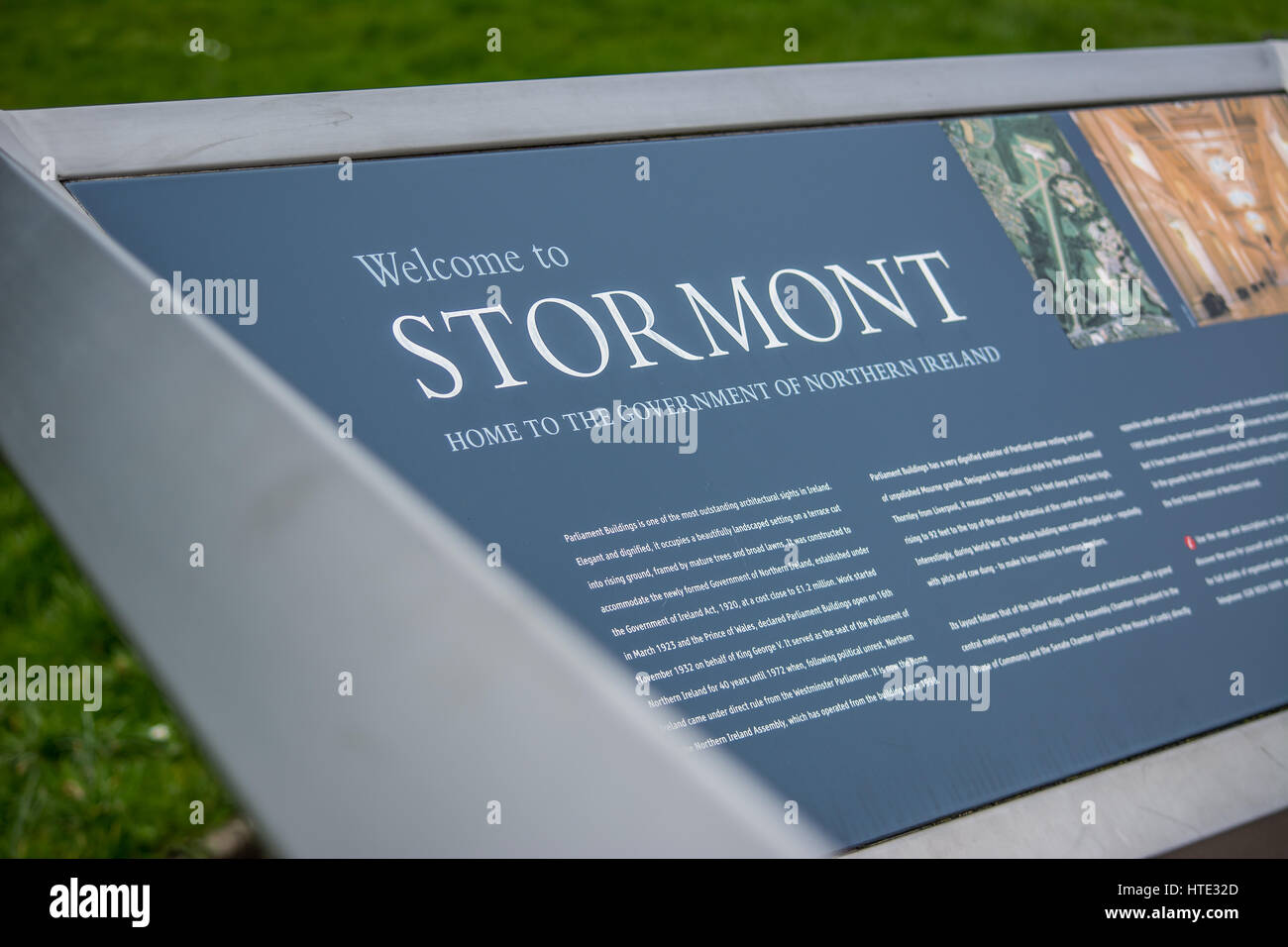 Benvenuto a Stormont accedi Stormont station wagon, East Belfast. Foto Stock