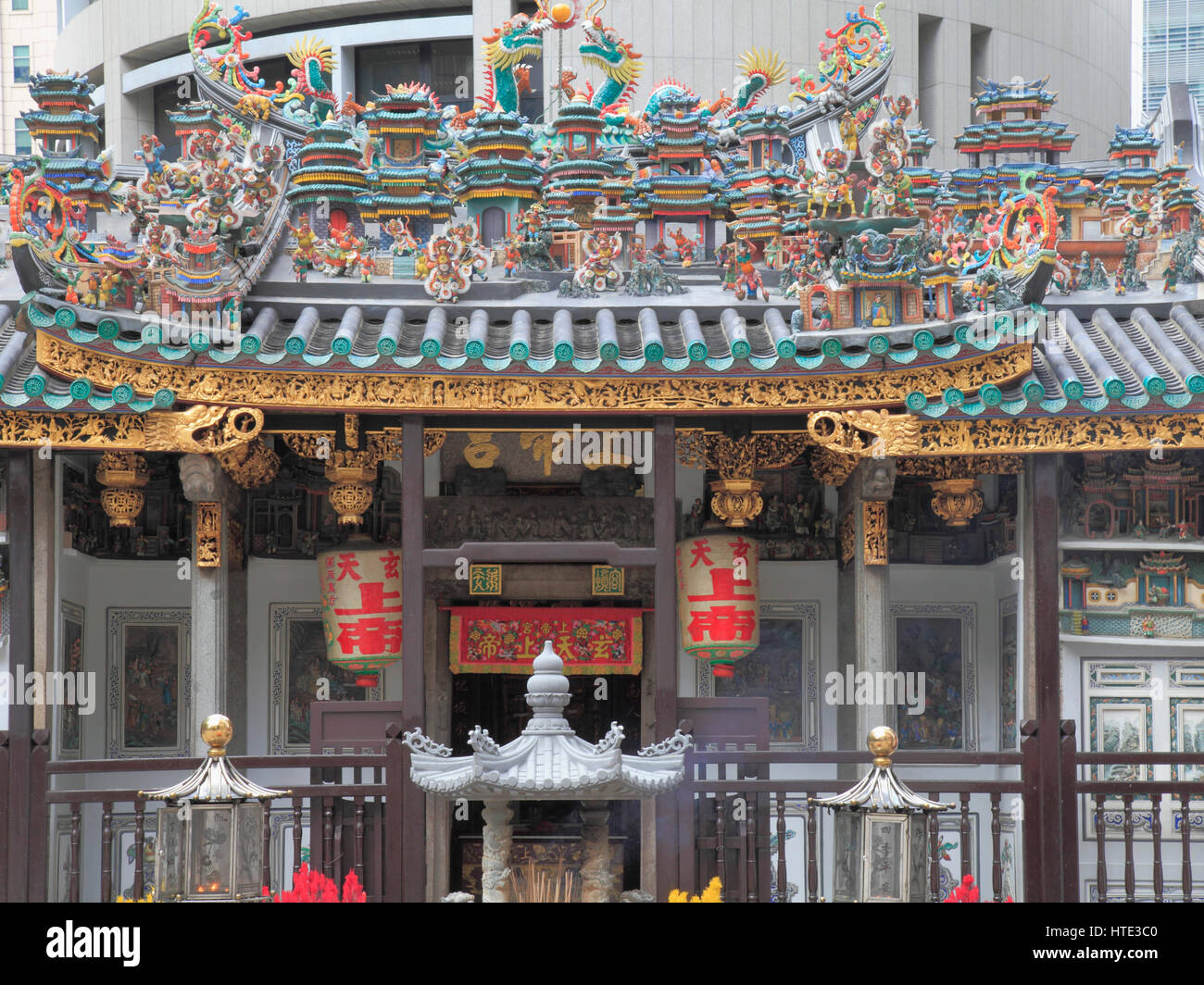 Singapore, Chinatown, Yueh Hai Ching tempio, Foto Stock