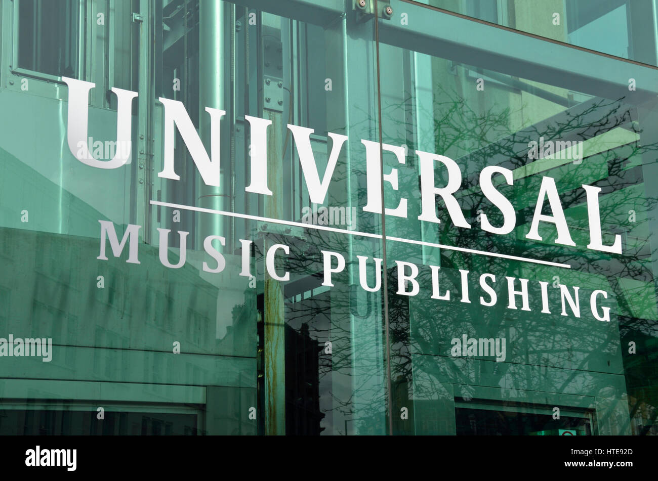 Universal Music Publishing segno, Fulham, Londra, Regno Unito. Foto Stock