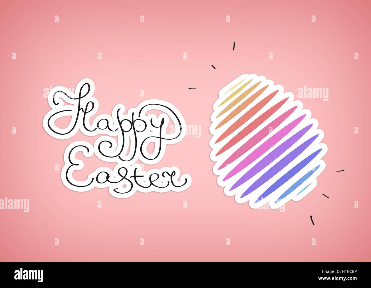 Felice Pasqua sfondo tipografici Foto Stock