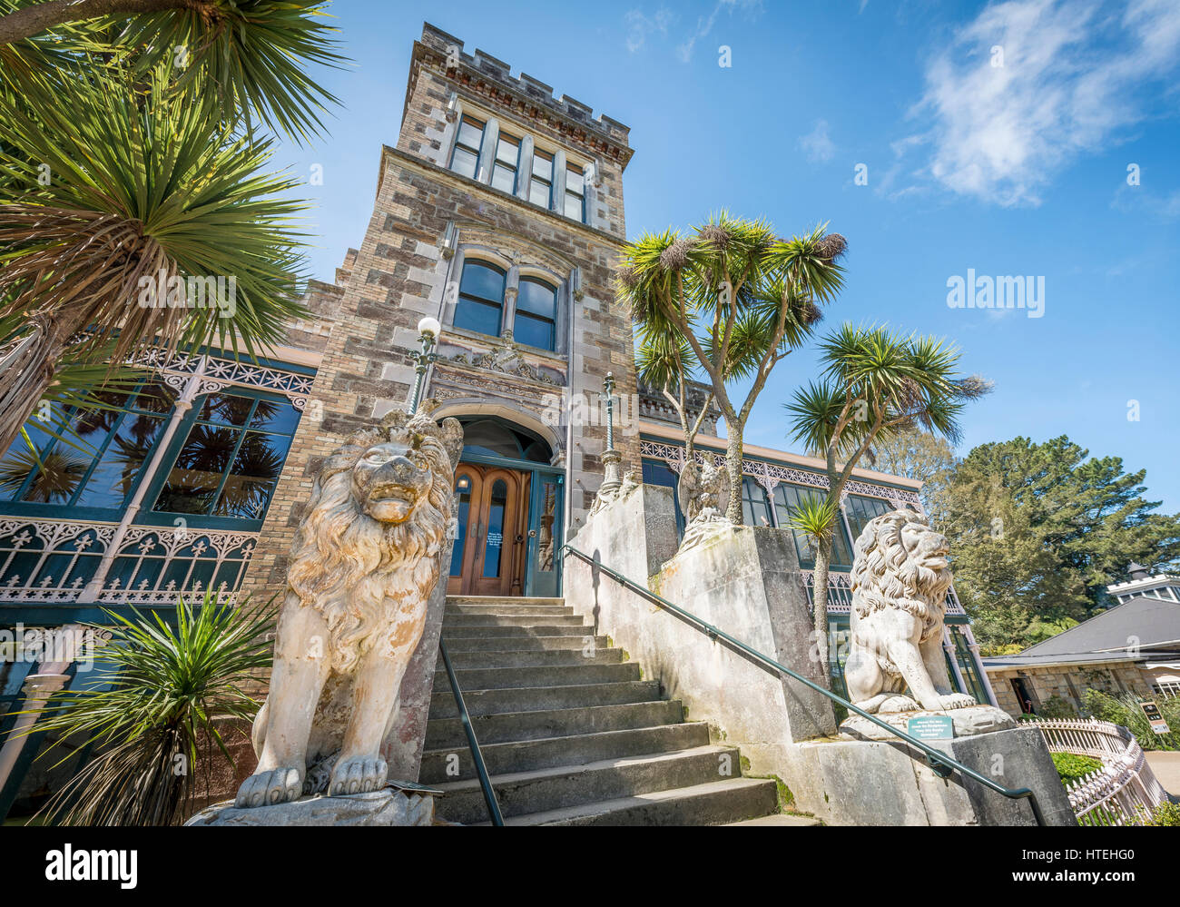 Il Castello Larnach, parco e castello, Dunedin, Penisola di Otago e Southland, Nuova Zelanda Foto Stock