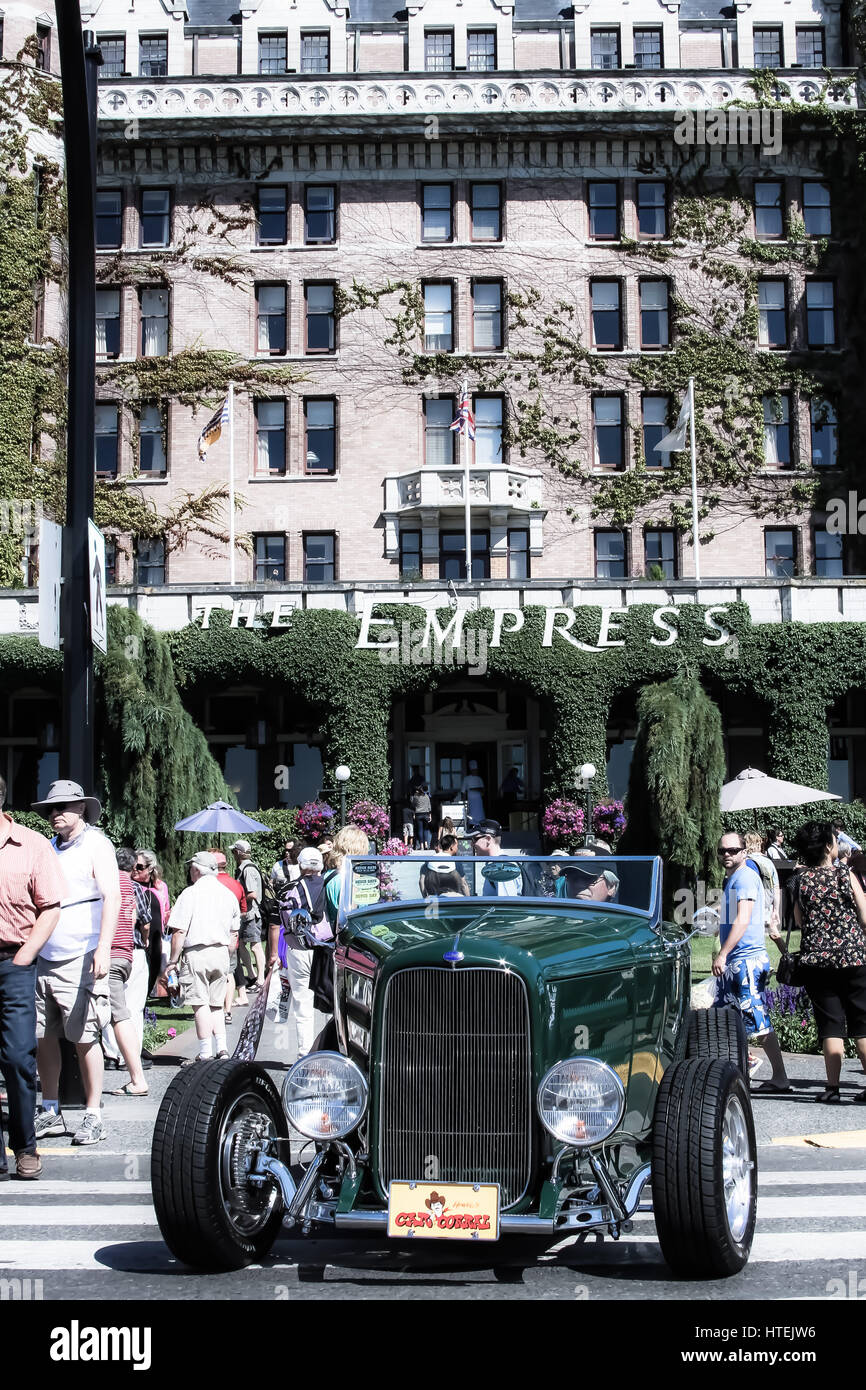 Editoriale di una vecchia auto show dalla splendida città di Victoria, Canada Foto Stock