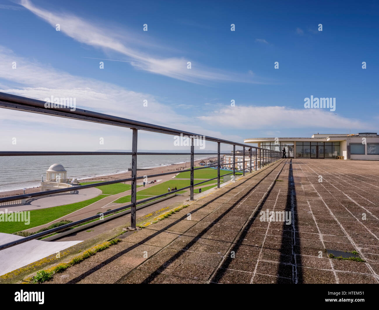 Il rooftop al De La Warr Pavilion, Bexhill East Sussex Foto Stock