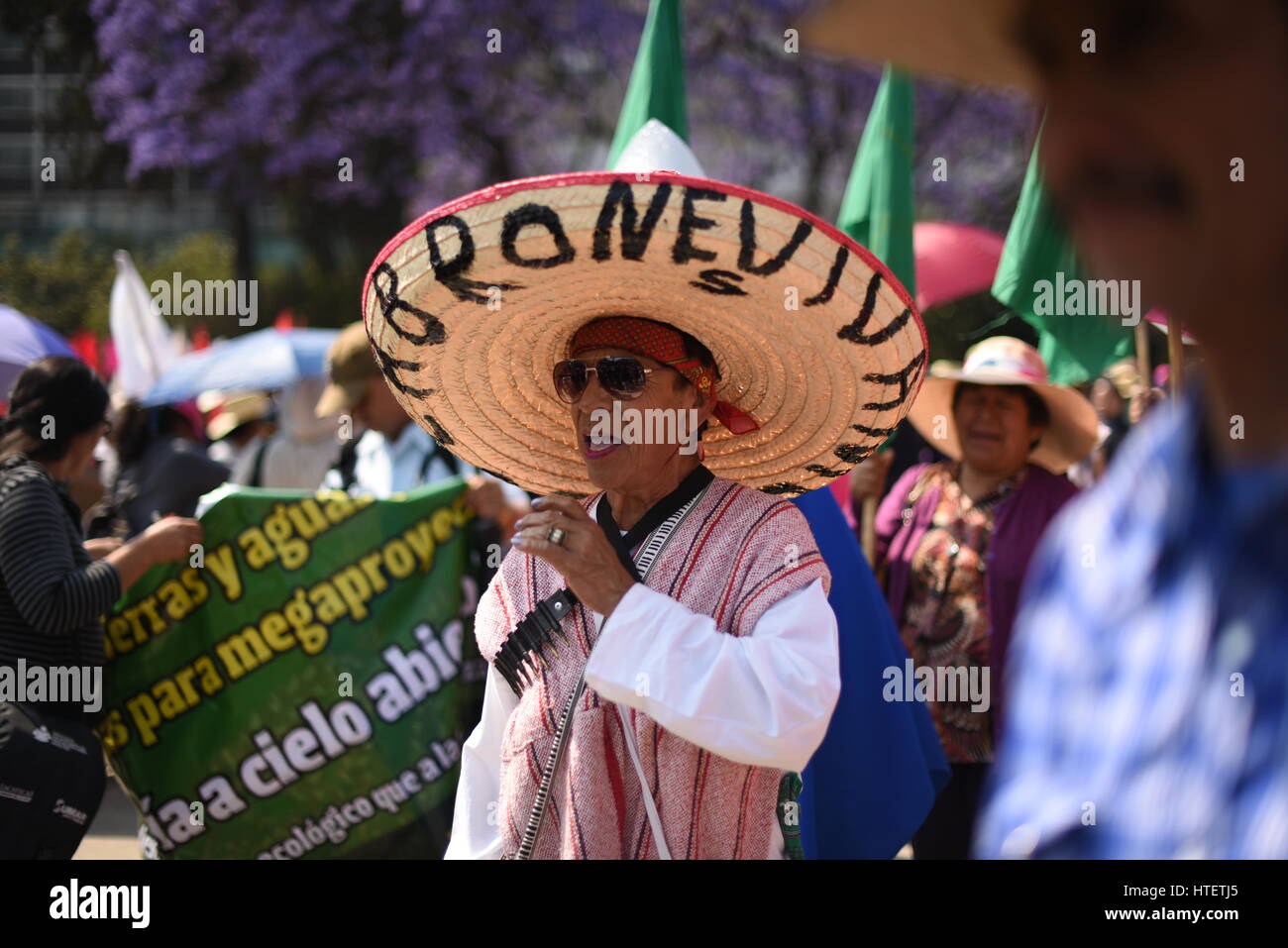 Messico manifestazione Agricoltori, festa della donna Foto Stock