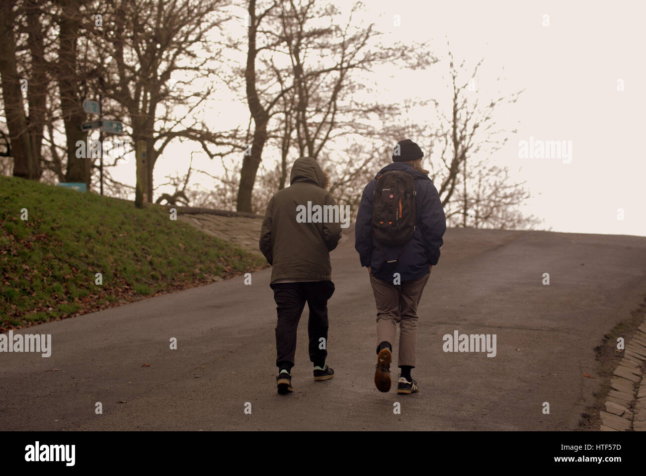 Passeggiate in Glasgow Kelvingrove Park Foto Stock