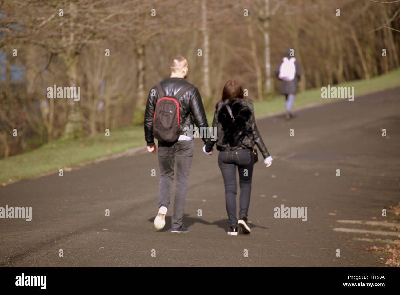 Passeggiate in Glasgow Kelvingrove Park Foto Stock