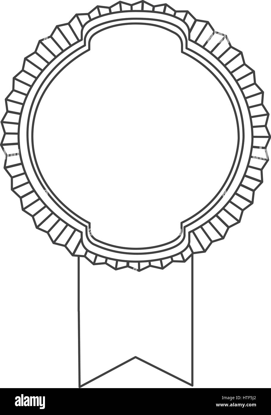 La figura emblema con l'icona a forma di nastro Illustrazione Vettoriale