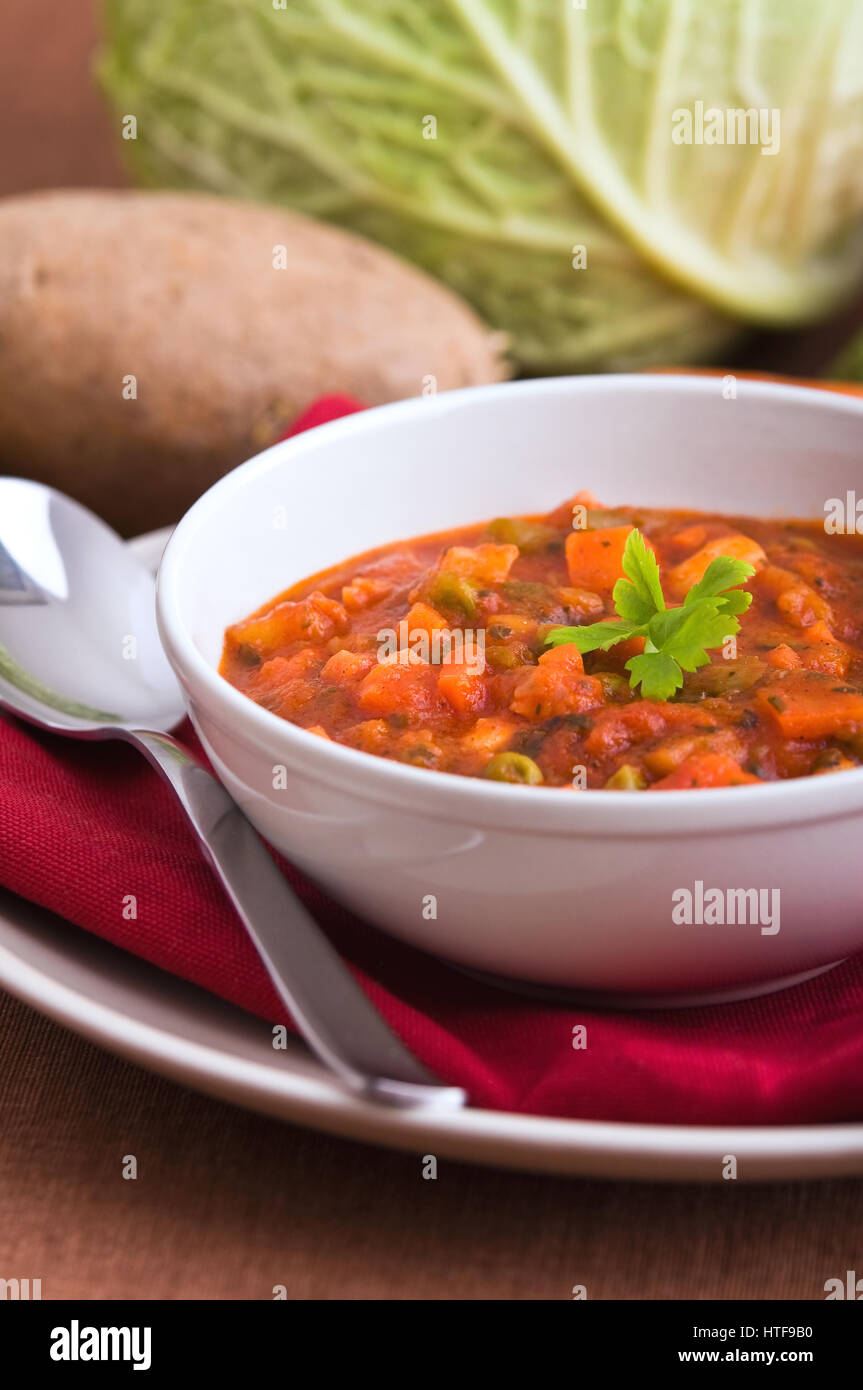 Zuppa di verdure. Foto Stock