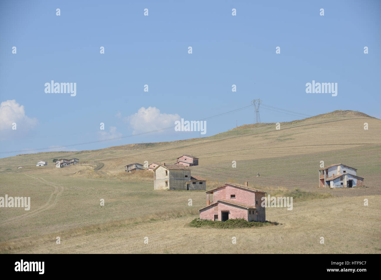Case abbandonate, Lucania, 2014 Foto Stock