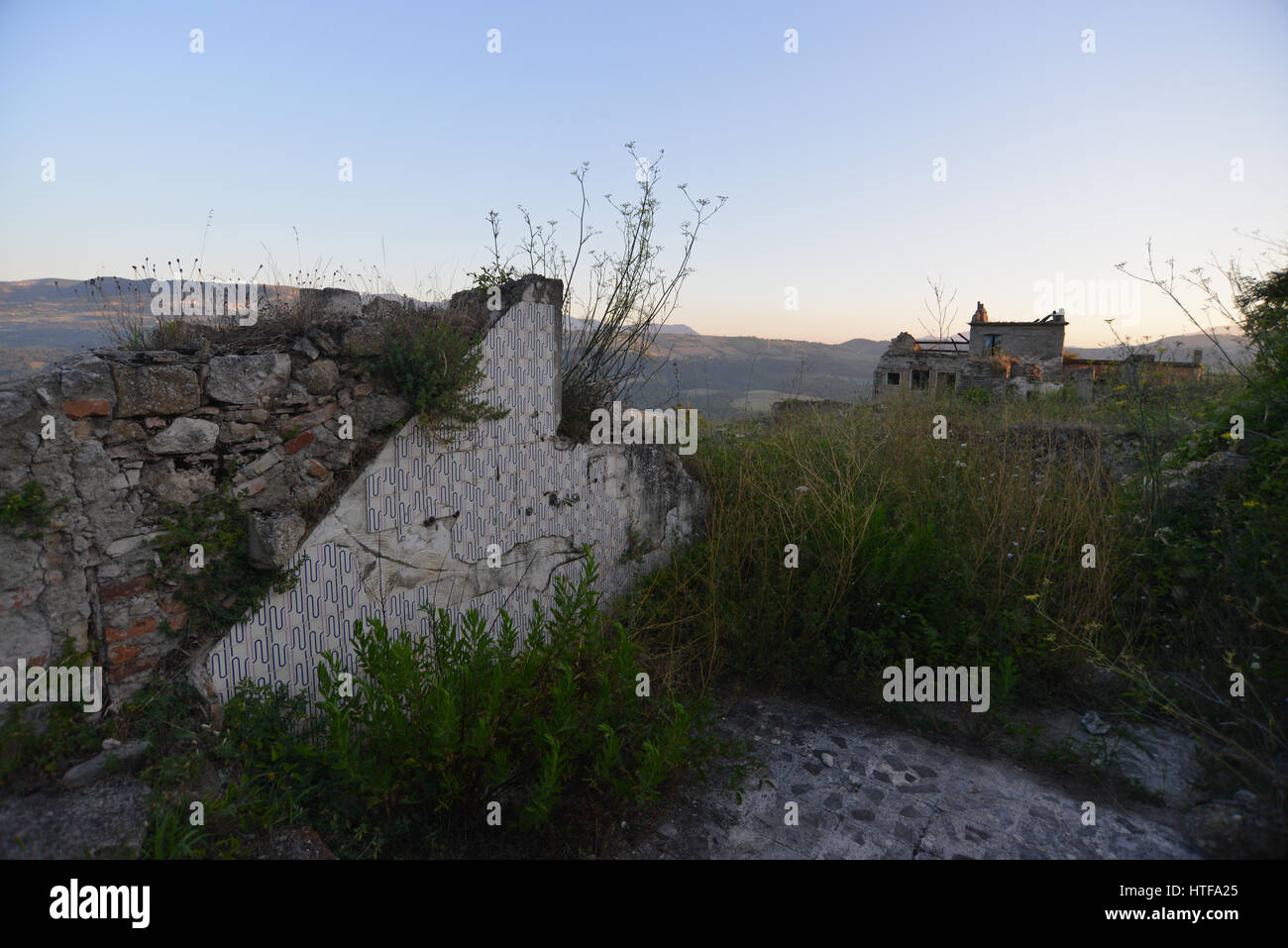 Irpinia, 2014, Conza Vecchia Foto Stock