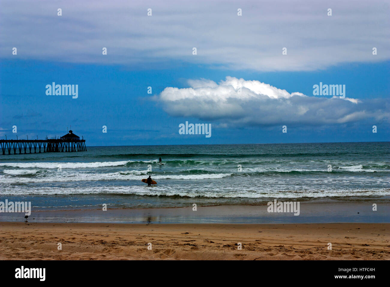 Imperial Beach, California, sea wave. Foto Stock