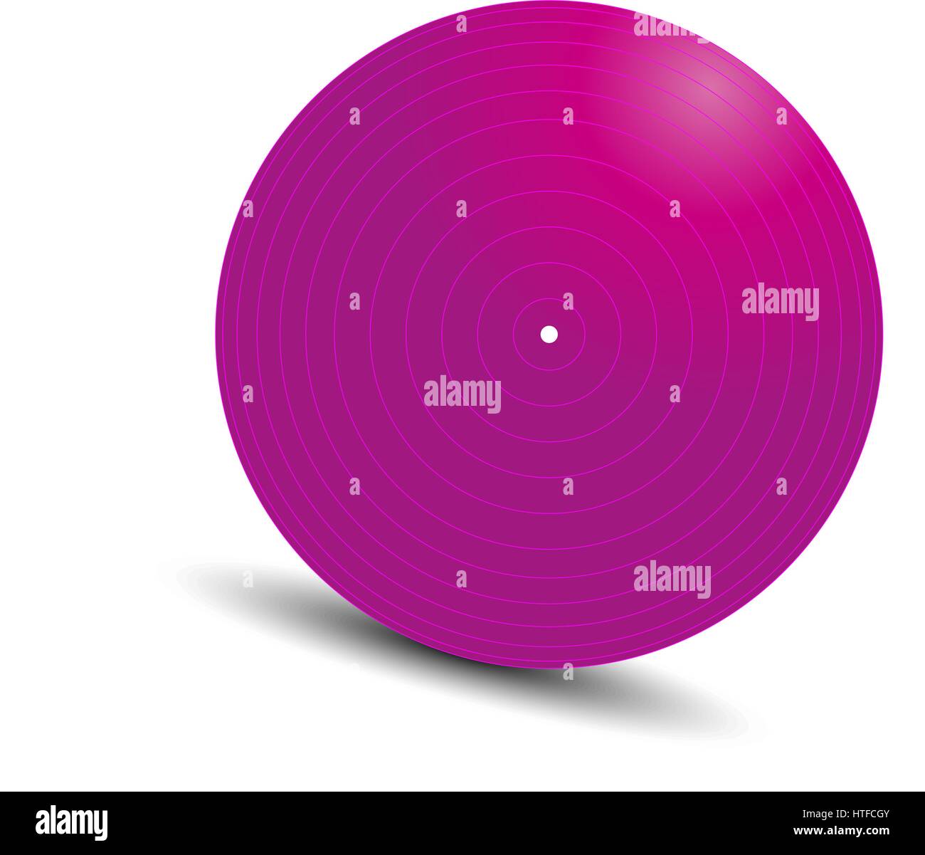 Colore icona piatta fitball con ombra, illustrazione vettoriale. Illustrazione Vettoriale
