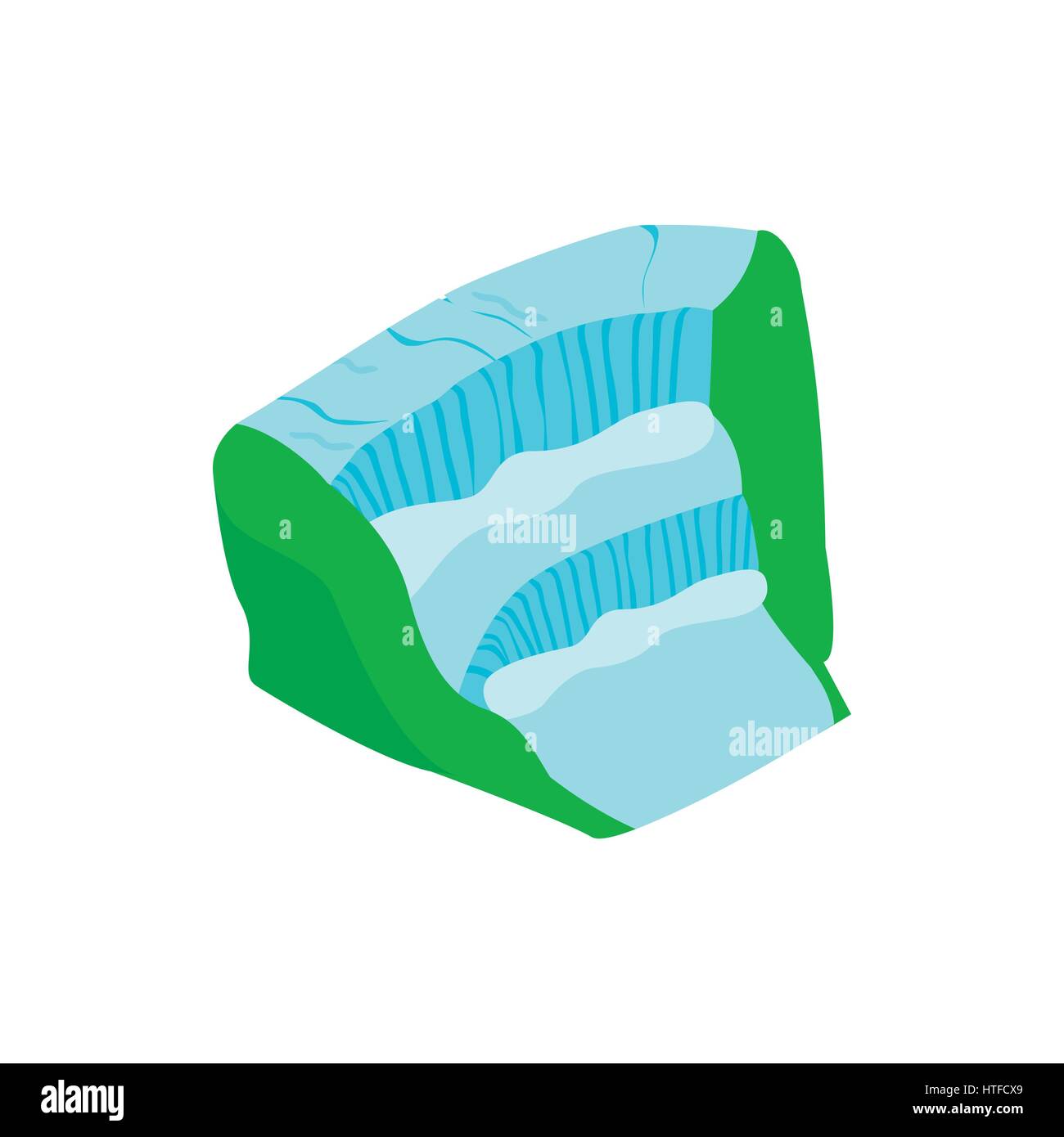 Iguassu Falls icona isometrica 3d style Illustrazione Vettoriale