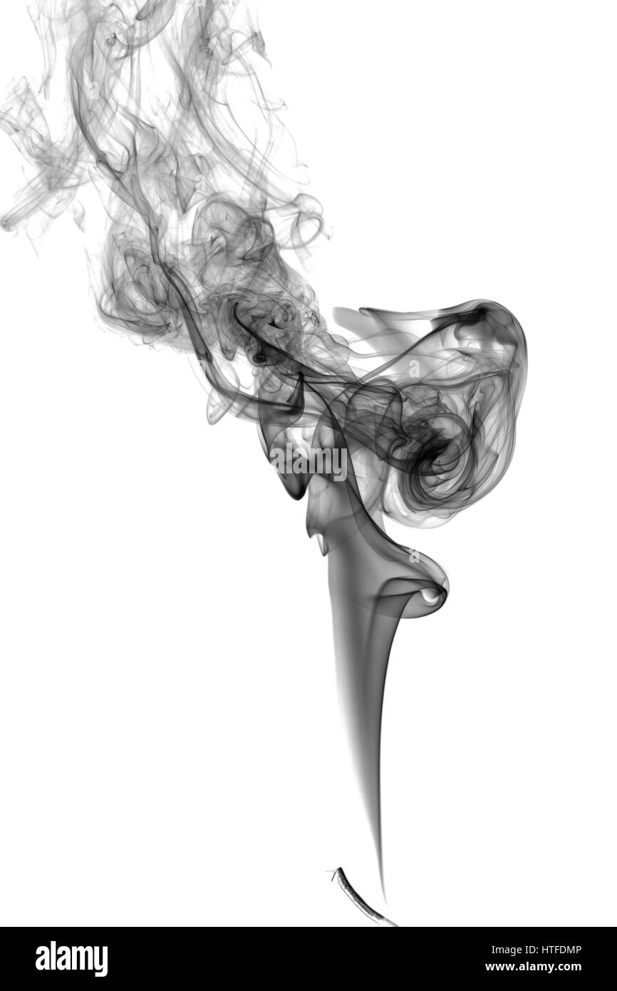 Abstract fumo scuro su sfondo chiaro Foto Stock