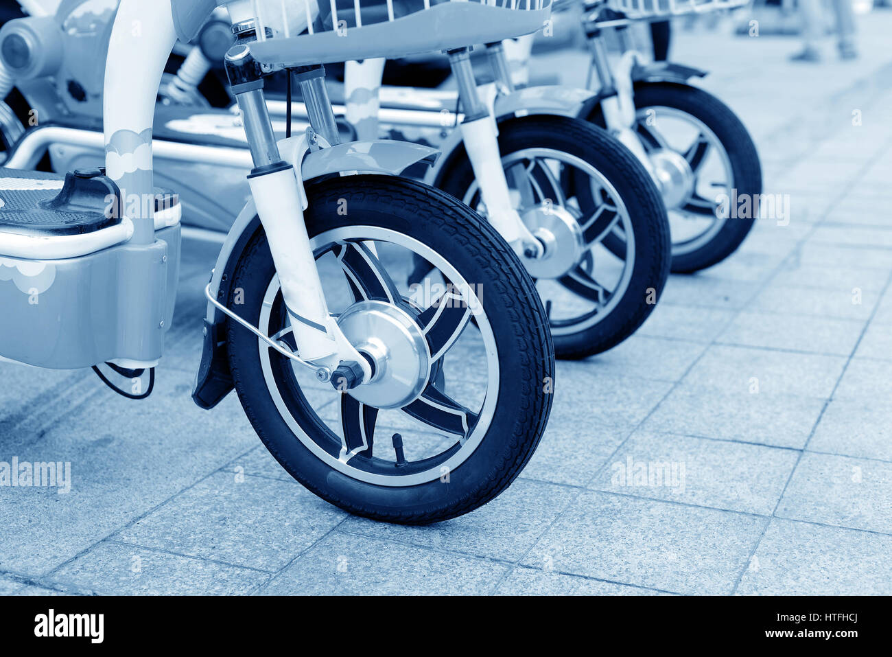 La nuova bicicletta elettrica, attesa per le vendite. Foto Stock