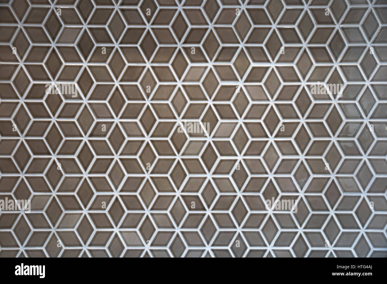 Rombo modellato tile : illusione di cubo Foto Stock