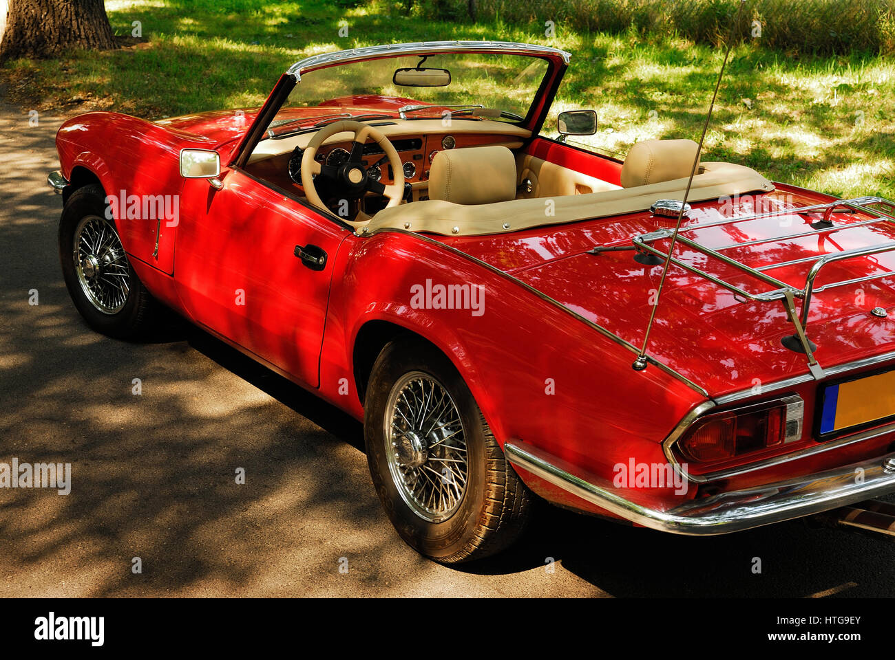 MG auto d'epoca, antica, auto, automobile, auto, chrome, classic, convertibile, design, drive, desiderio, faro, interni, stile di vita, lusso, Foto Stock