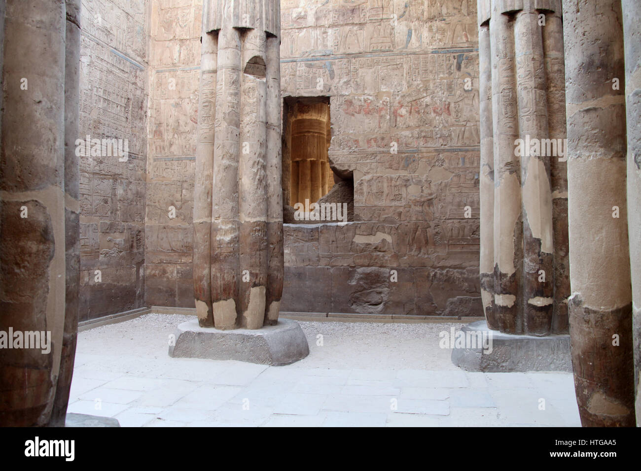 Cappella offerta nel tempio di Amon al Tempio di Luxor Foto Stock