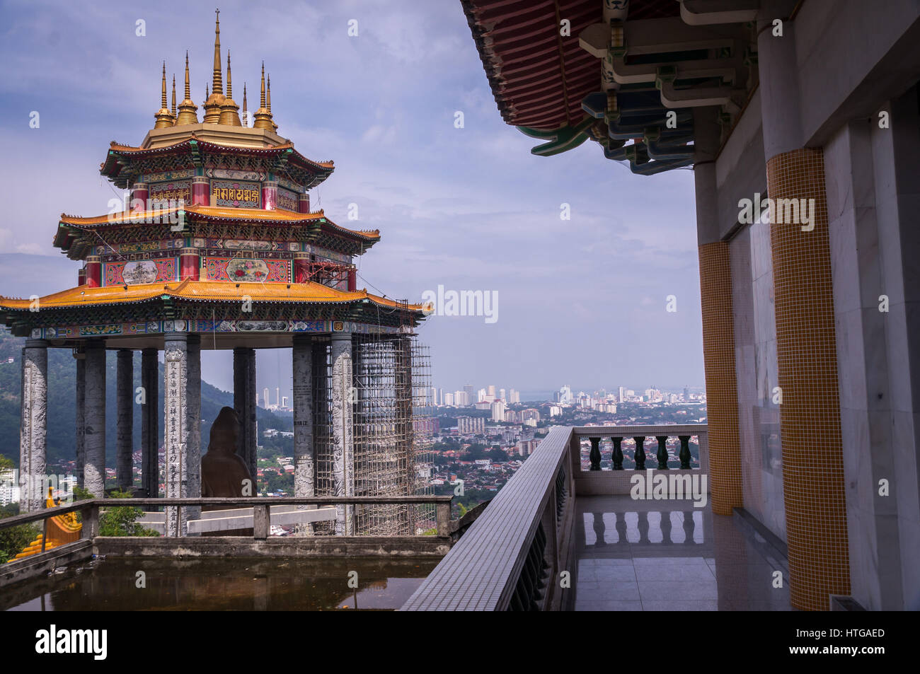 Guan Yin statua al Tempio di Kek Lok Si in Penang, Malaysia. Foto Stock