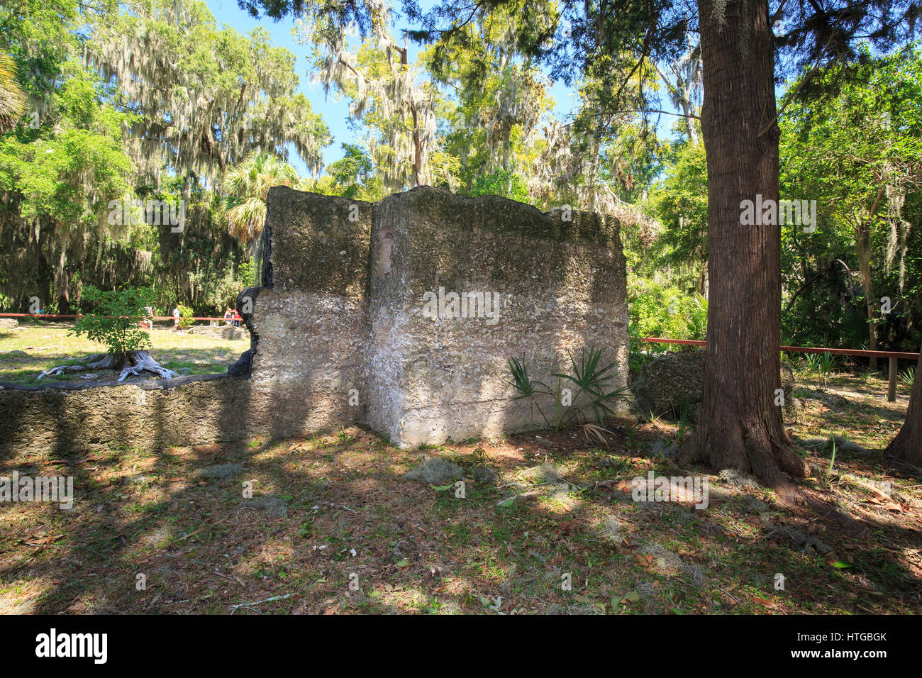 Rovine di la Wormsloe Plantation House Foto Stock