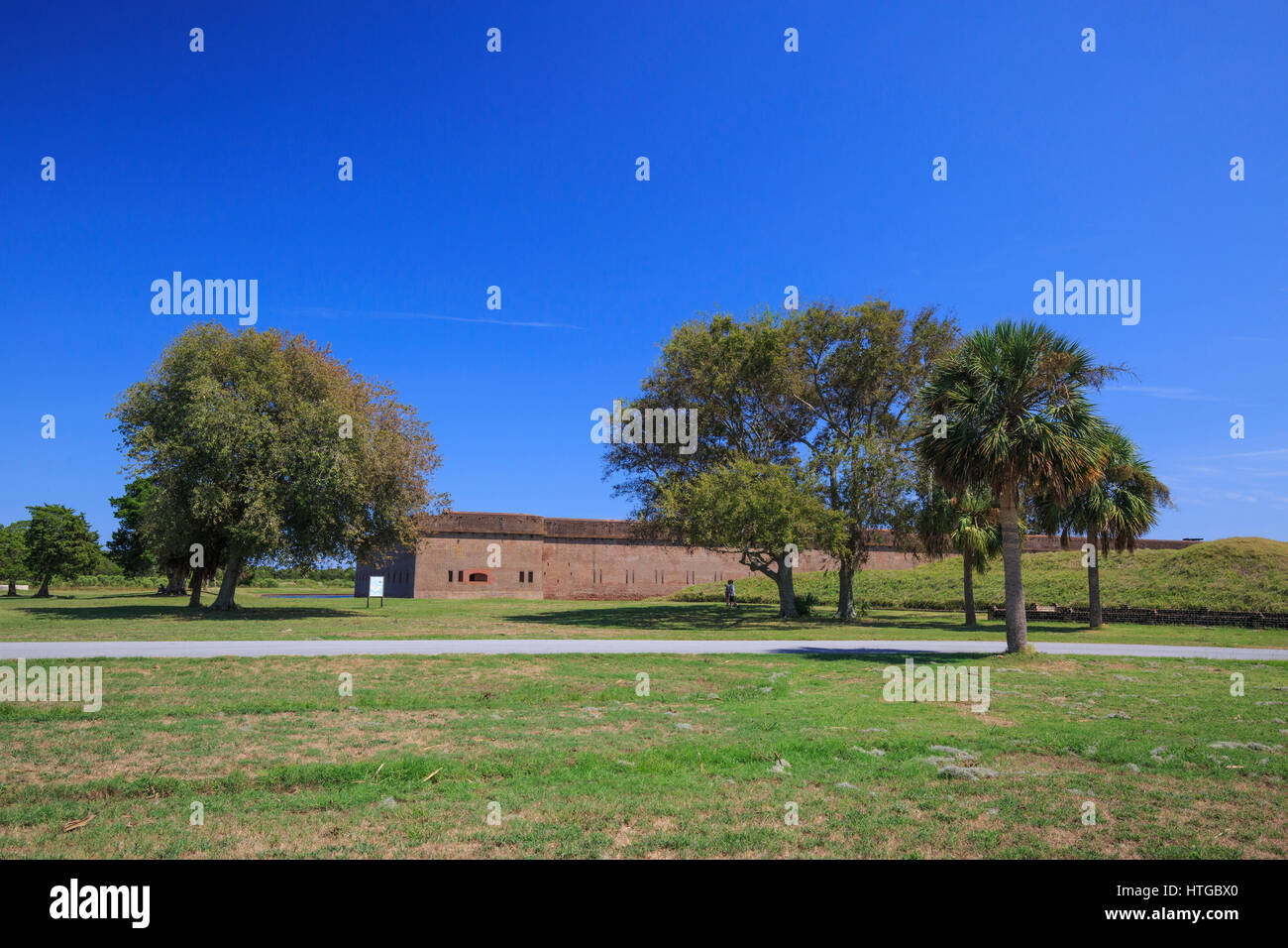 Fort Pulaski Monumento Nazionale , Cockspur Island (a Savannah, Georgia) Foto Stock