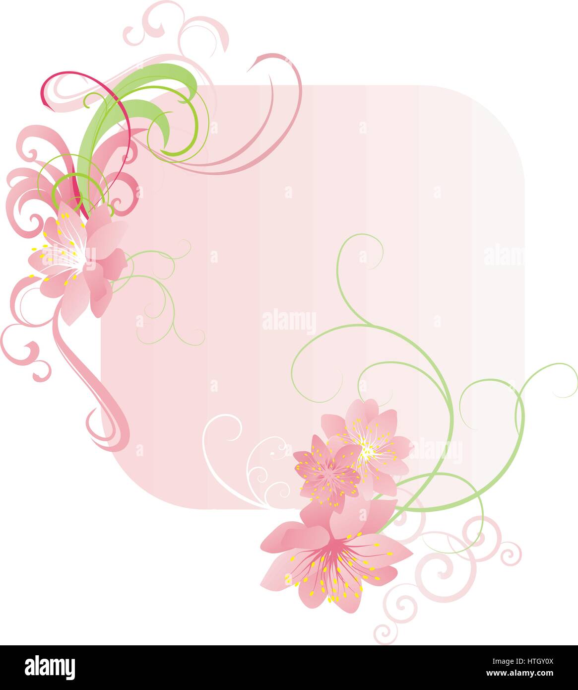 Telaio di rosa fiori vettore Illustrazione Vettoriale