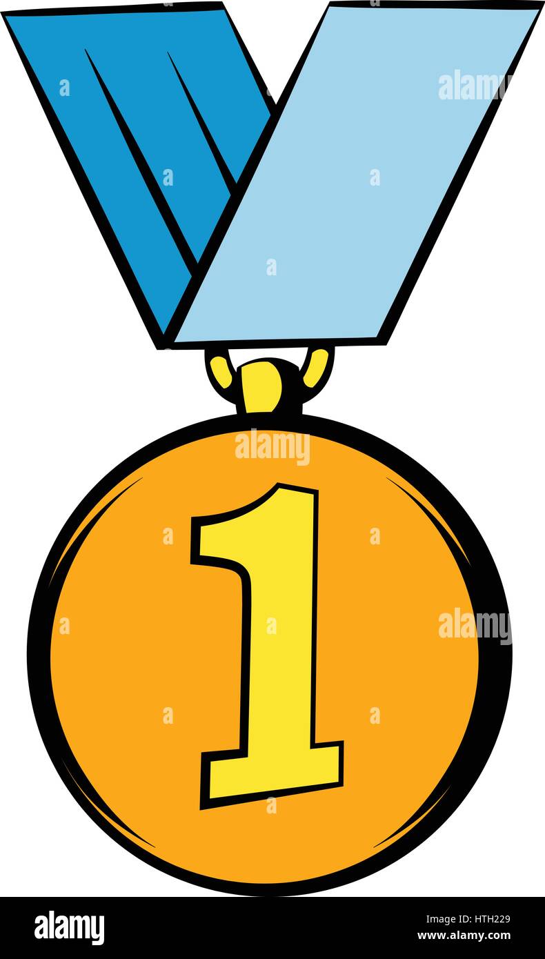 Medaglia d'oro icona icona, cartoon Immagine e Vettoriale - Alamy