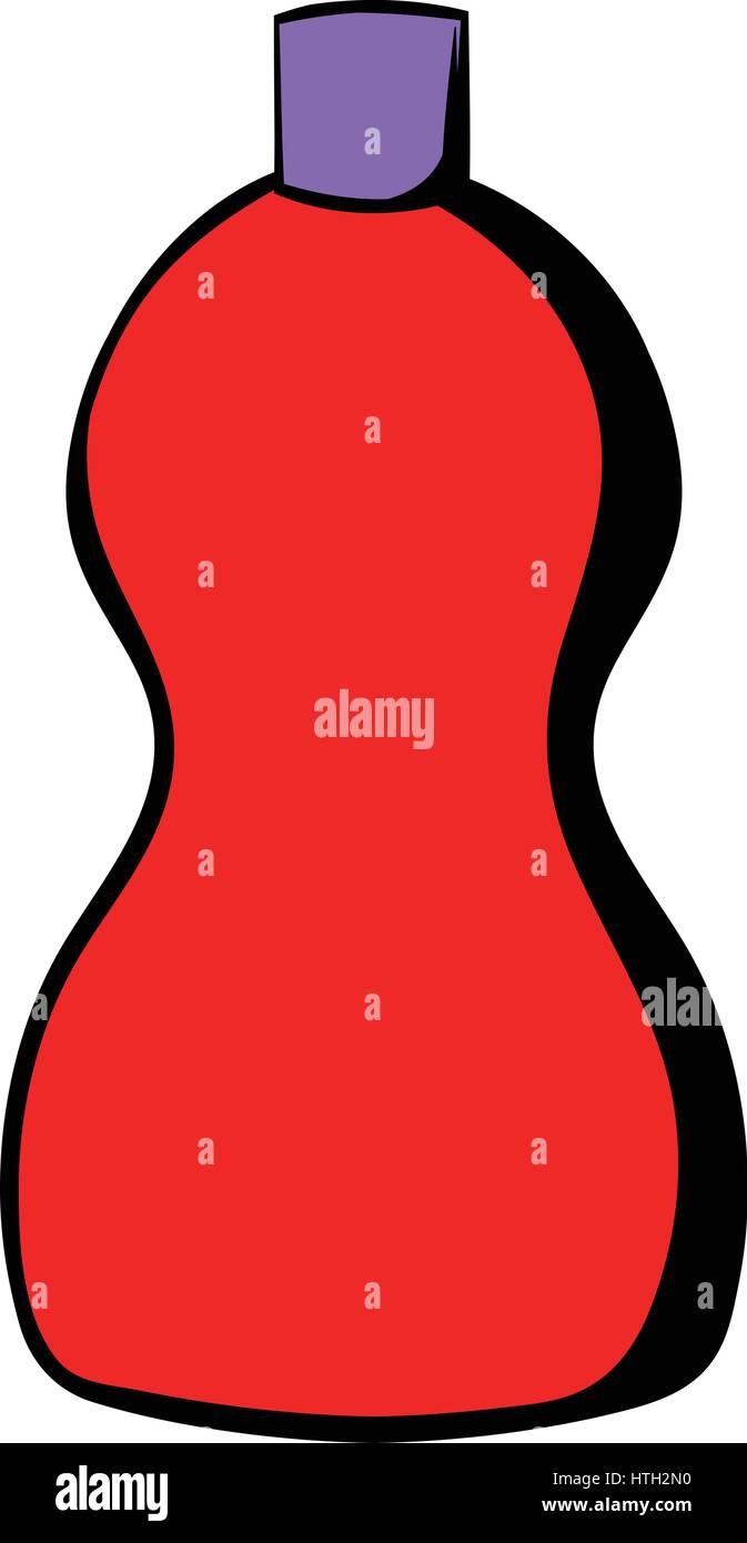 Rosso bottiglia di plastica di detersivo icona icona, cartoon Immagine e  Vettoriale - Alamy
