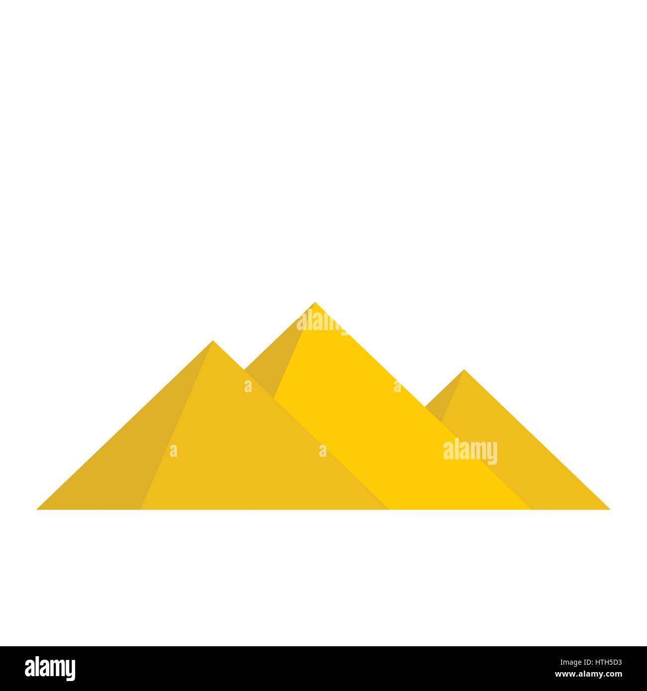 Piramidi dell'Egitto icona, stile piatto Illustrazione Vettoriale