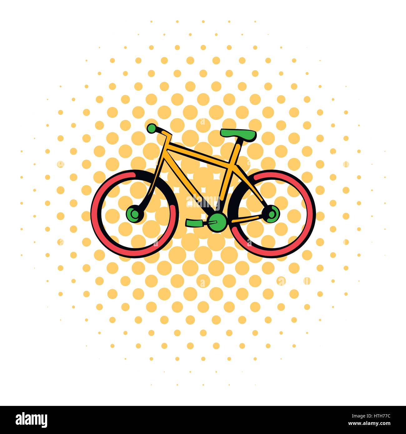 Icona Di Bicicletta Stile Fumetto Immagine E Vettoriale Alamy