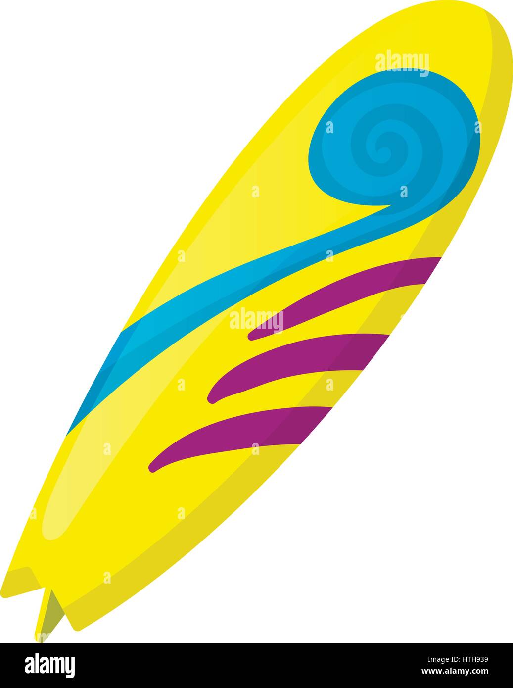 Icona di tavole da surf in stile cartoon Illustrazione Vettoriale
