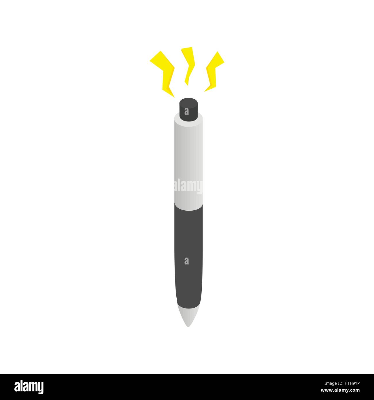 Penna con inchiostro a scomparsa icona isometrica 3d style Illustrazione Vettoriale