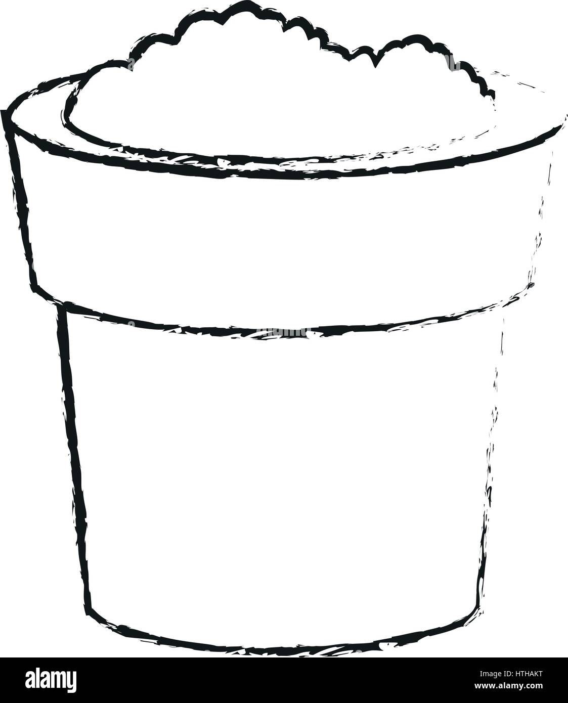 Terreno in pentola immagine dell'icona Illustrazione Vettoriale