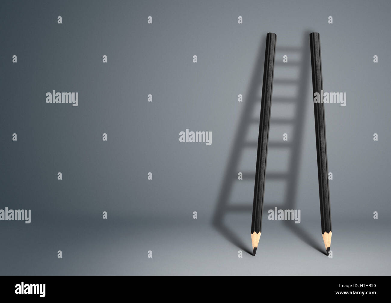 Successo concetto creativo, matita scaletta Foto Stock