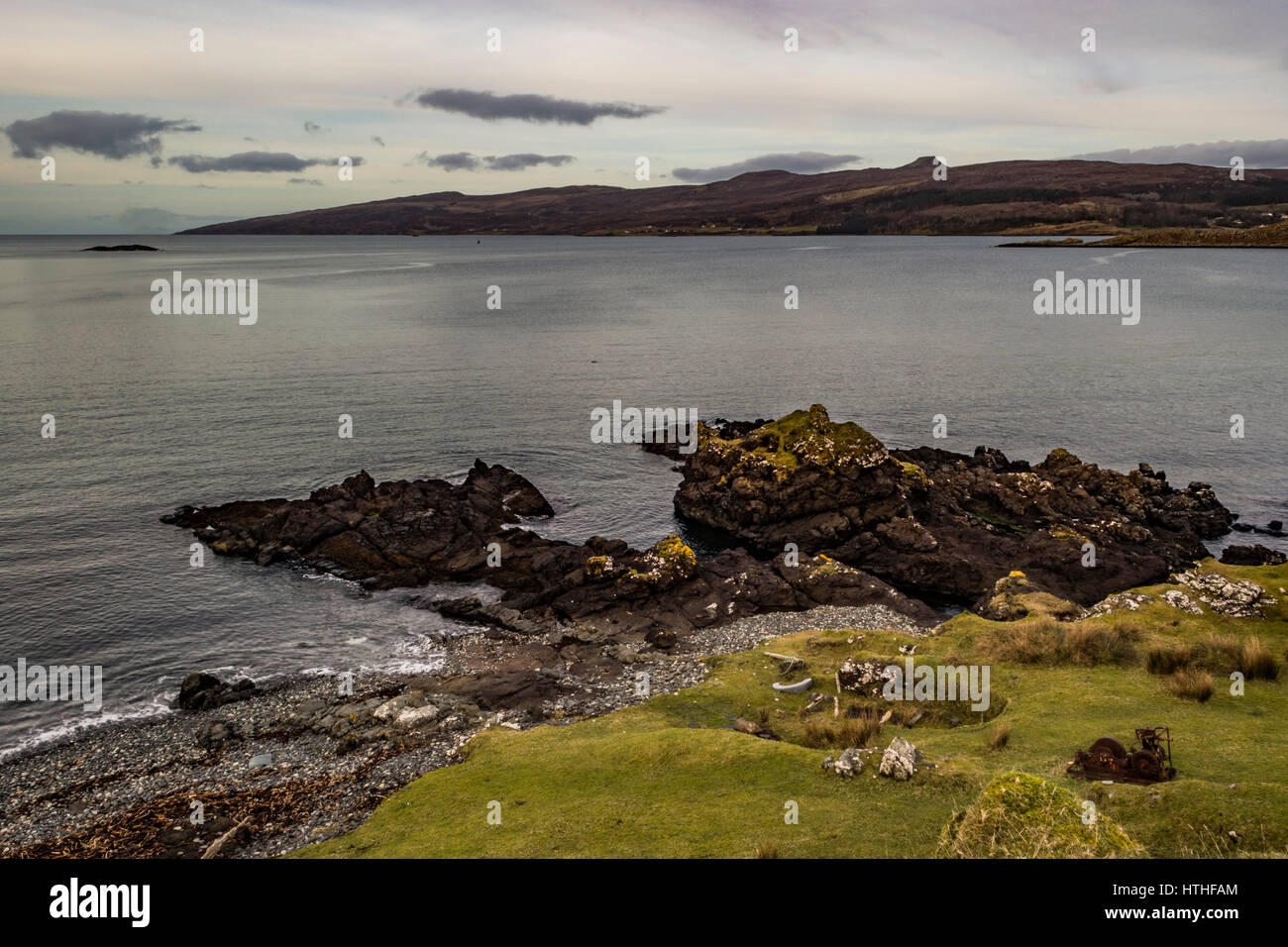 Vista in Gedintailor, bricchi, Isola di Skye Foto Stock