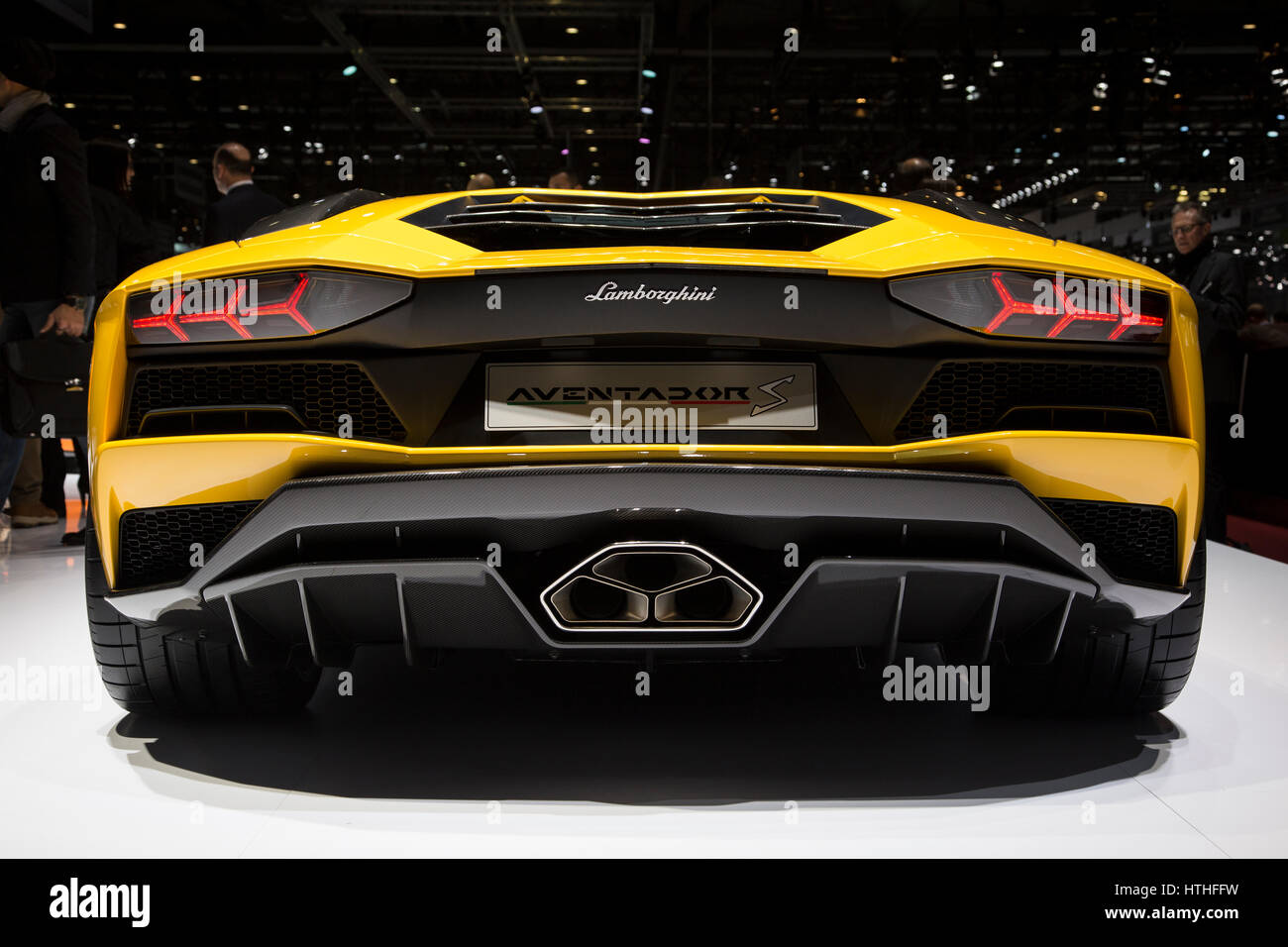 Lamborghini Aventador S alla 87th International Motor Show di Ginevra Foto Stock
