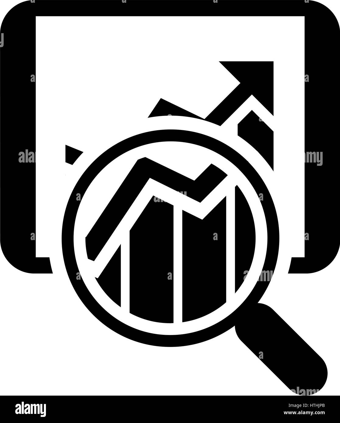 Statistiche di vendita e la relativa icona. Design piatto. Il concetto di business. Illustrazione isolato. Illustrazione Vettoriale