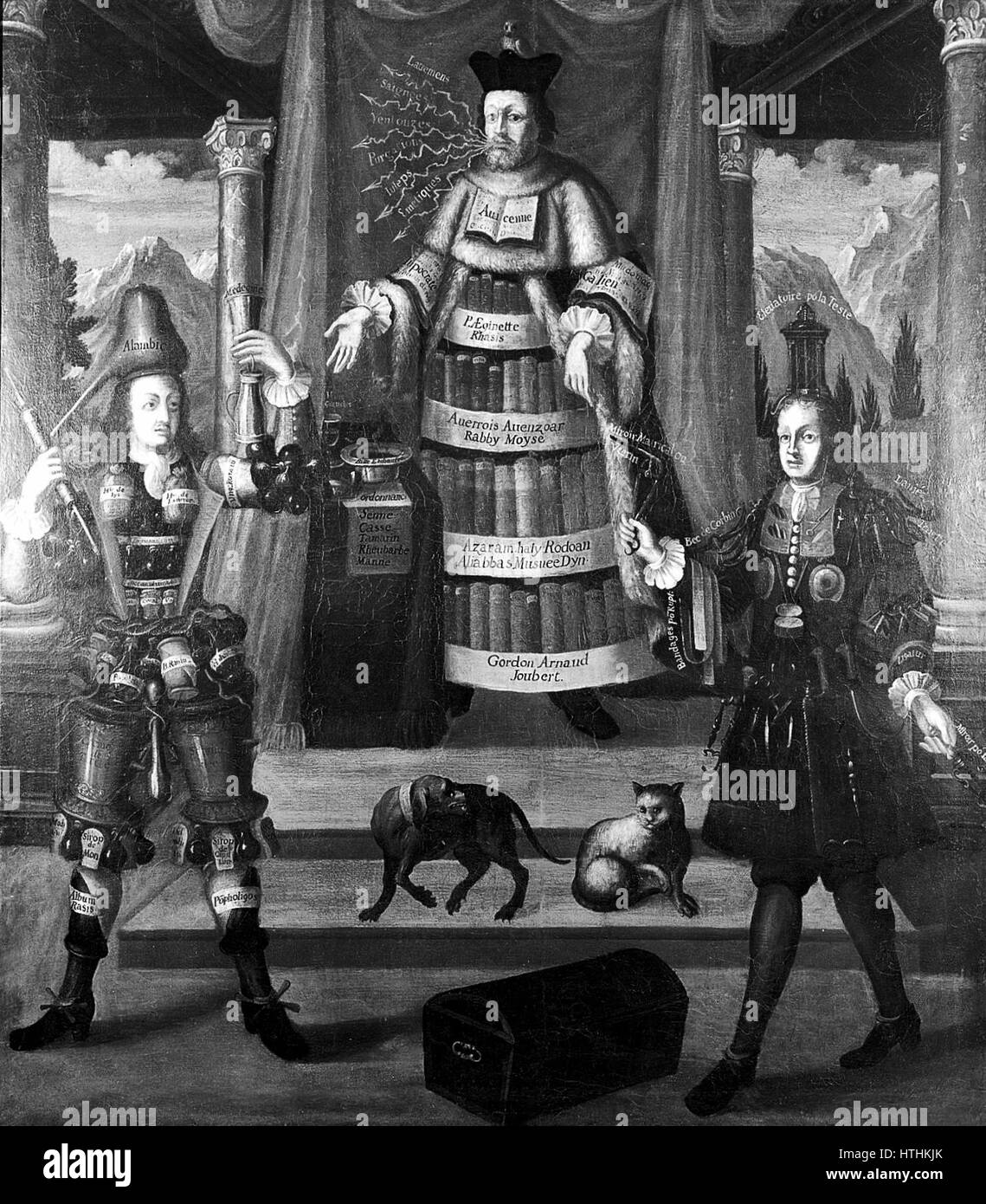 Le personificazioni della medicina, farmacia e chirurgia. Wellcome L0016066 Foto Stock