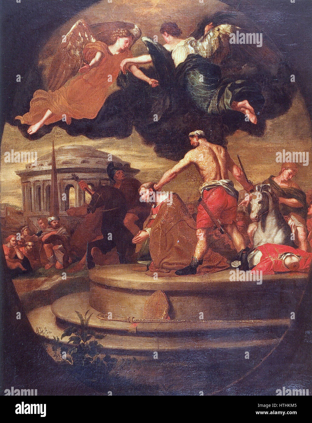 Jean-Guillaume Carlier , Martelaarschap van Sint-Dionysius (kopie van schilderij in KMKG, Brussel), Grand curtius, Luik Foto Stock