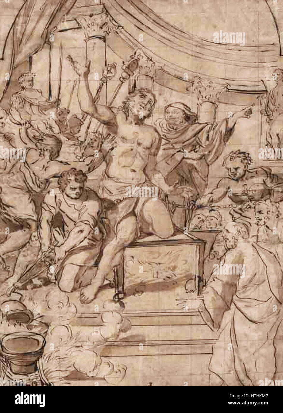 Jean-Guillaume Carlier , Martelaarschap van Sint-Christoffel (collectie Universiteit van Luik) Foto Stock