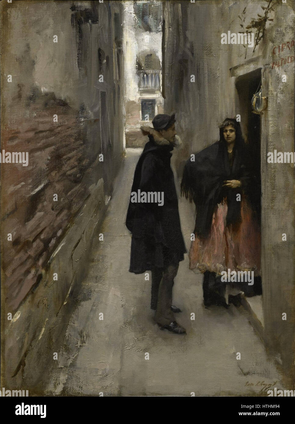 John Singer Sargent una strada di Venezia Foto Stock