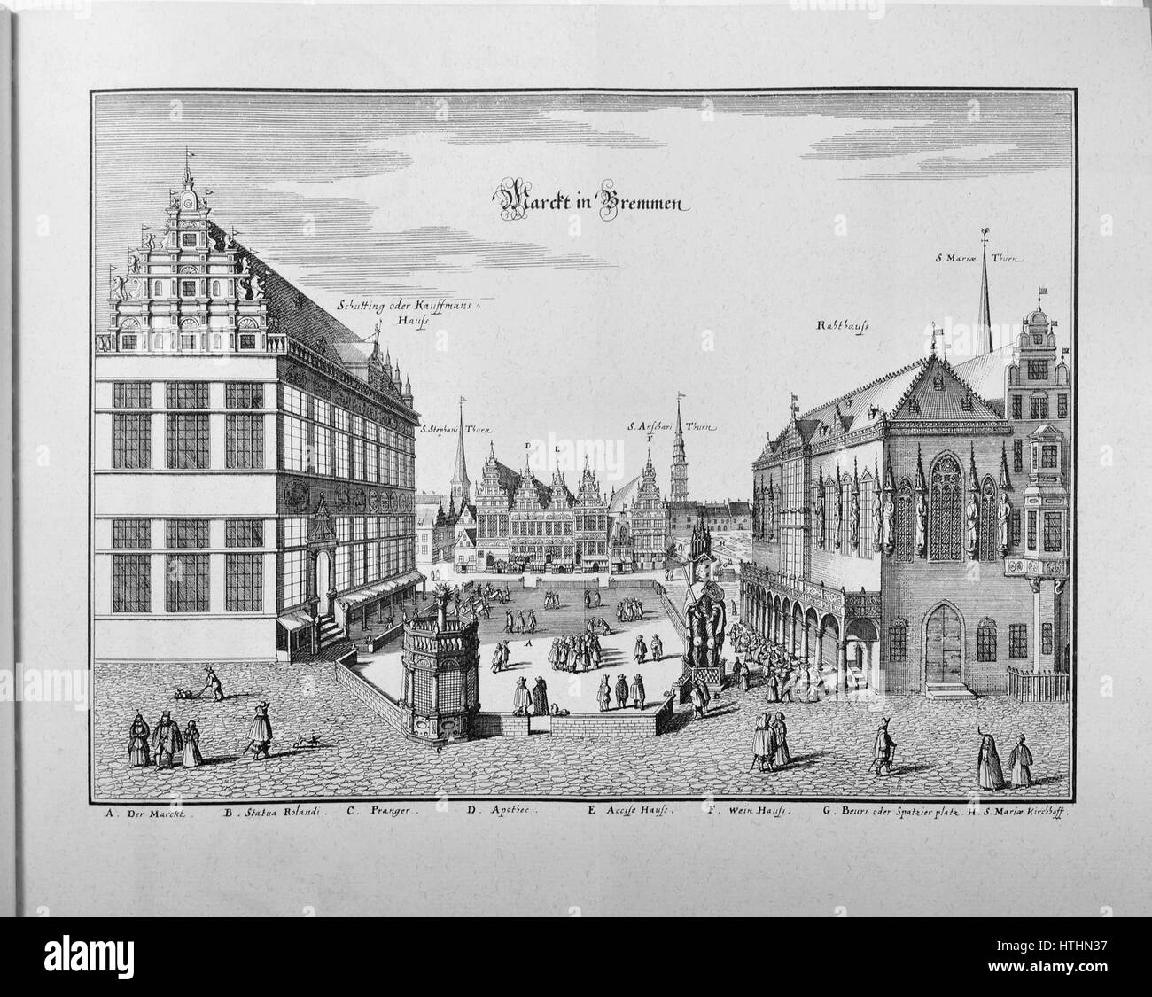 Saxoniae Inferioris (Merian) B 005 Foto Stock