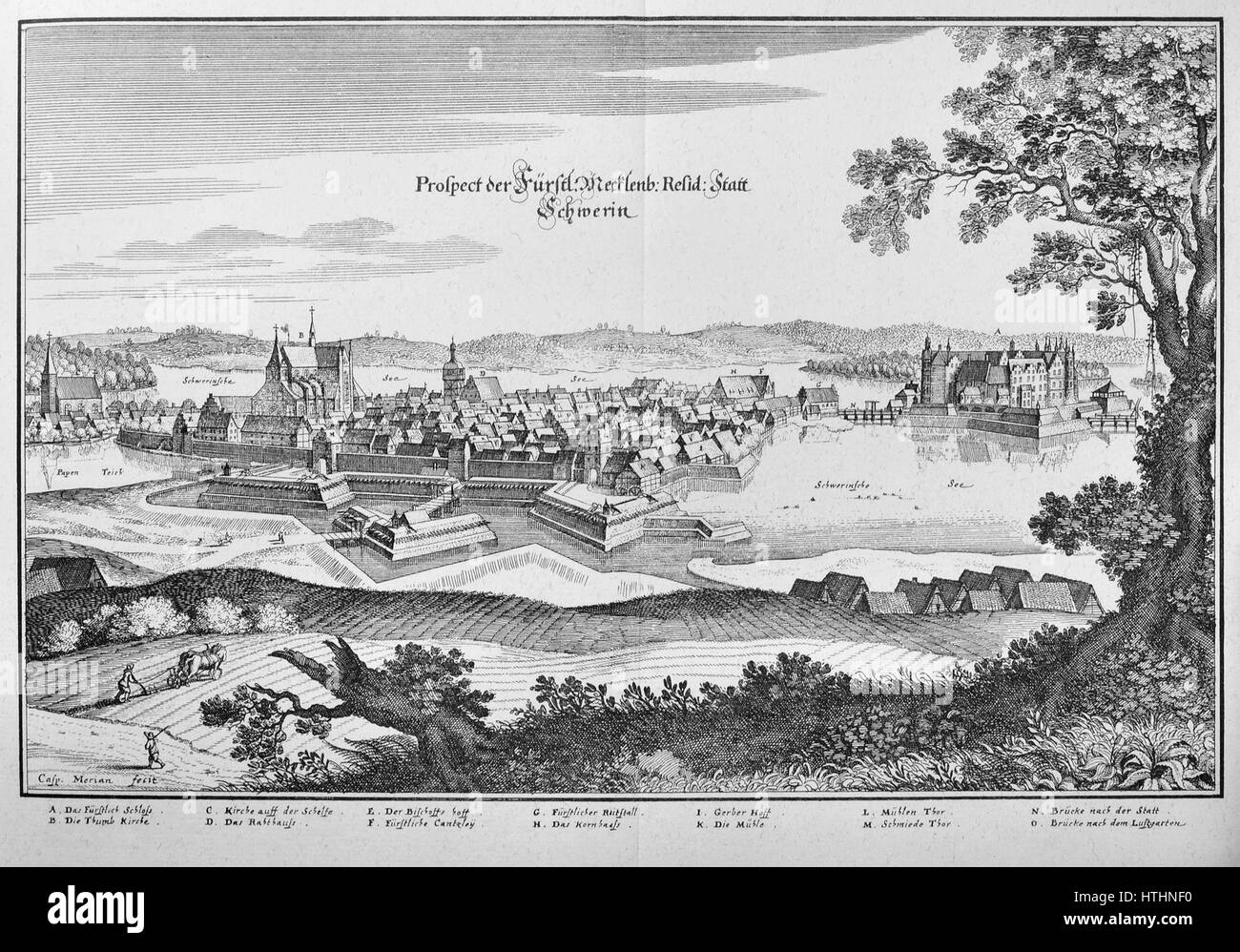 Schwerin (Merian) Foto Stock