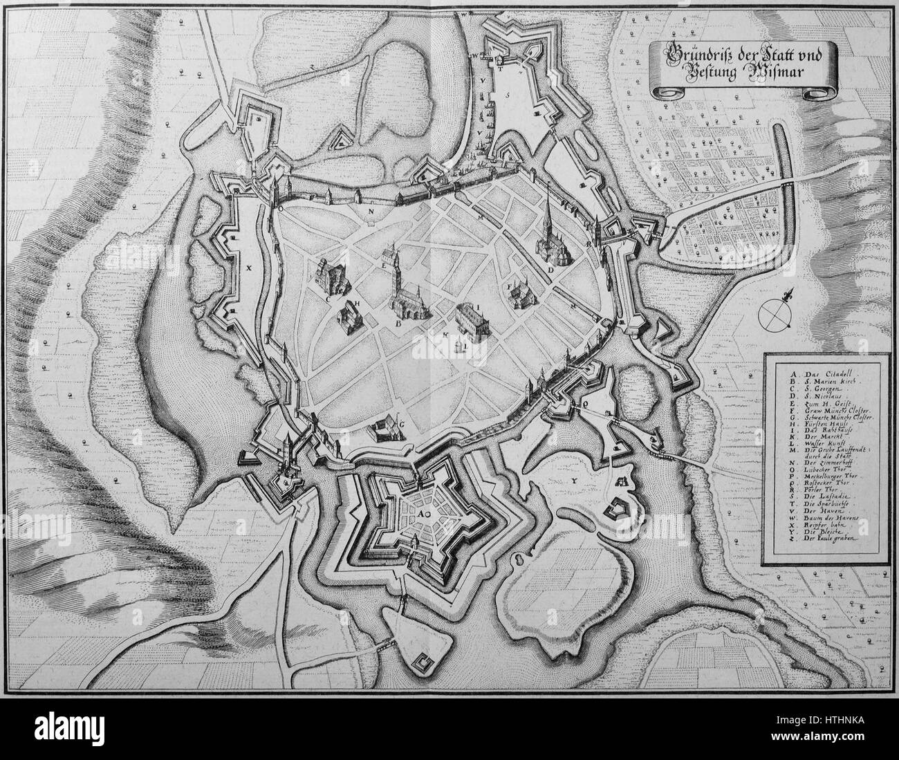 "Saxoniae Inferioris" di Merian è un'incisione raffigurante la bellezza naturale e la geografia della bassa Sassonia in Germania. Il lavoro dettagliato evidenzia i paesaggi, la flora e la fauna della regione, catturando l'essenza dell'ambiente naturale della zona durante il XVII secolo. Foto Stock