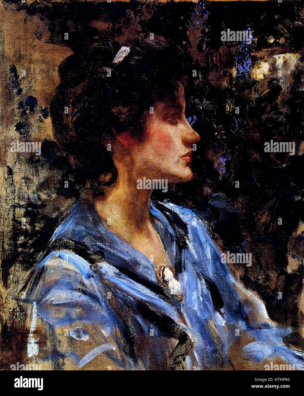 James Jebusa Shannon - Giovane donna in blu - Miss H. Strom Foto Stock