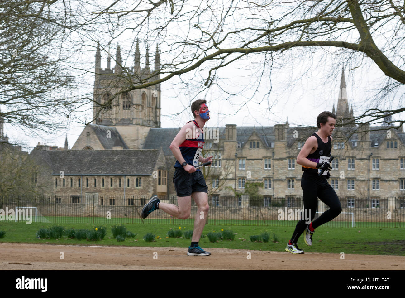 Guide di scorrimento passante Merton College Chapel in Teddy Hall relè, Oxford, Regno Unito Foto Stock