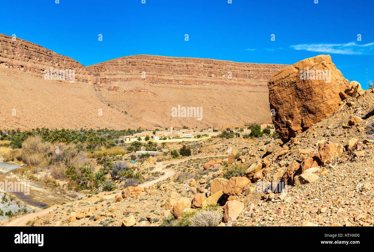 Paesaggio di Ziz Valley in Marocco, Africa del Nord Foto Stock